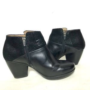 Dansko Black Burnished Miley Leather Ankle Boot